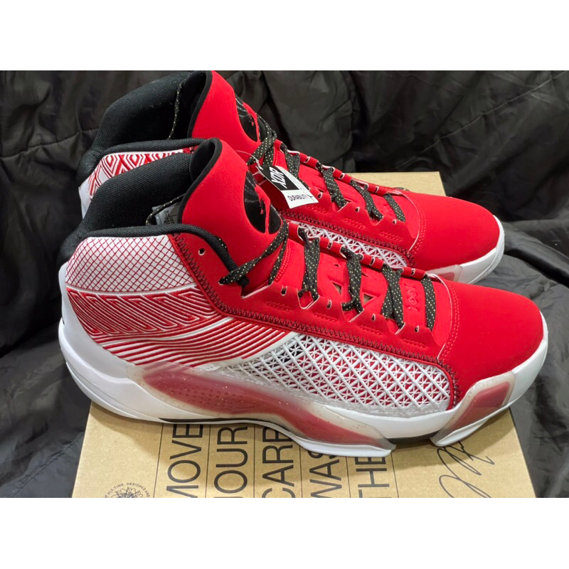 Nike Air Jordan XXXVIII PF 紅 白 籃球鞋 AJ 38 男鞋 size us12/30cm