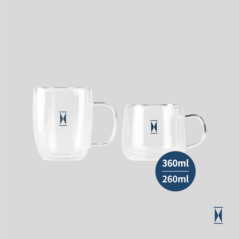 【CURISTA COFFEE 】奎士雙層玻璃馬克杯 260ml / 360ml (咖啡杯 玻璃杯)