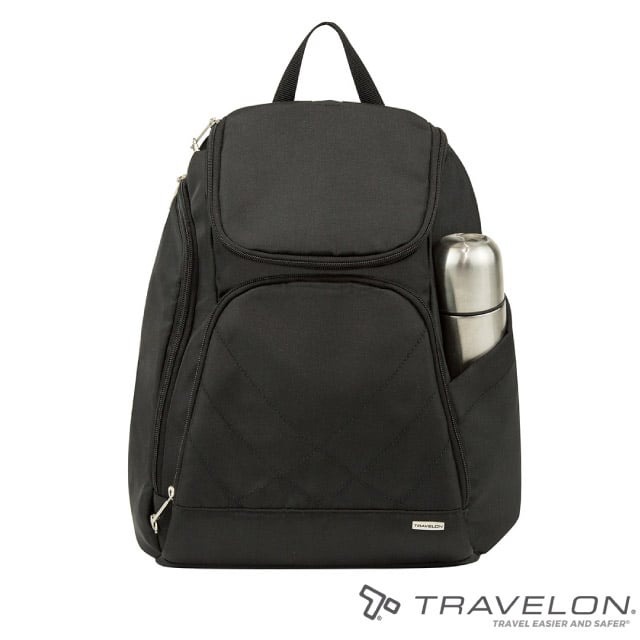 【美國 Travelon】送》防盜經典後背包 18L/雙肩包 旅遊背包 出國 護照包/RFID防個資_TL-42310
