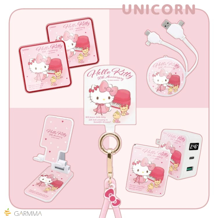 Unicorn♞正版三麗鷗 Hello Kitty 未來系列3C手機配件 行動電源/手機支架/充電插頭/夾片R32605