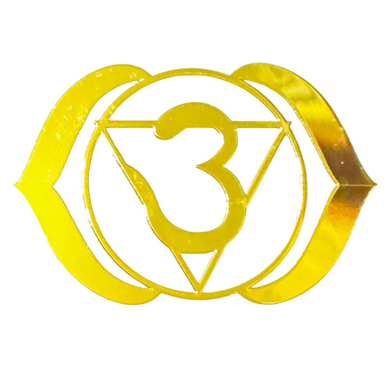 七脈輪 眉心輪 第三眼3.5cm 神聖幾何金屬貼片 銅合金 能量符號 冥想 磁場 靈性提升轉化 奧剛 金字塔 居家佈置