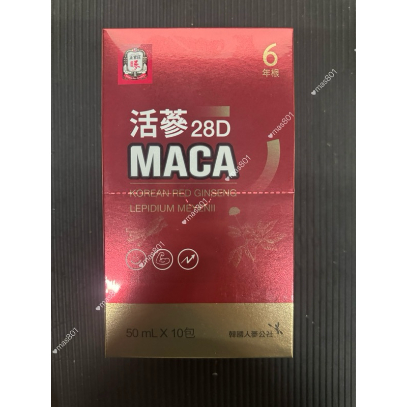 正官庄 活蔘 28d MACA  50mlx10包  馬卡飲