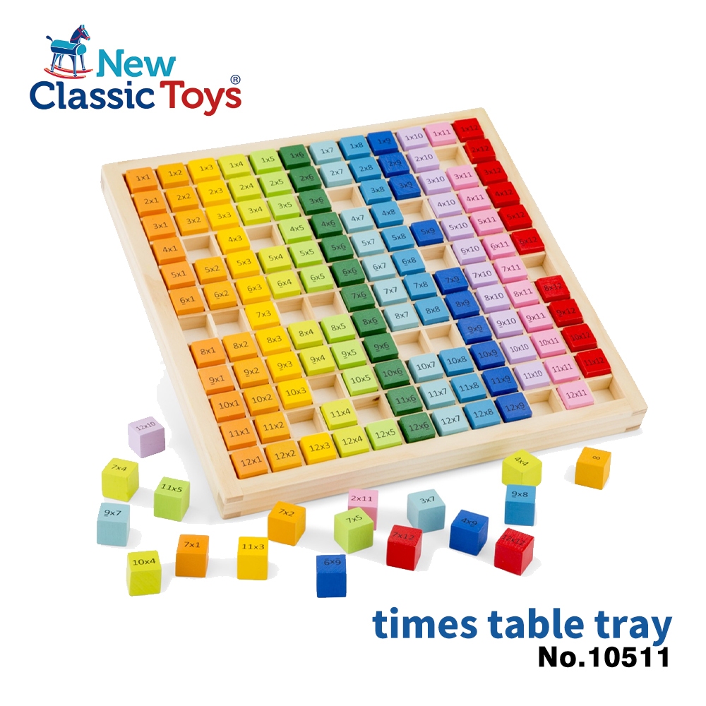 荷蘭 New Classic Toys 九九乘法表學習積木-10511 數字學習玩具 木製玩具 乘法學習 學習教具