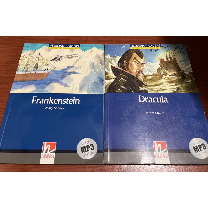 英文入門 原文小說兩本合賣 Dracula(德古拉）Frankenstein(科學怪人）附CD
