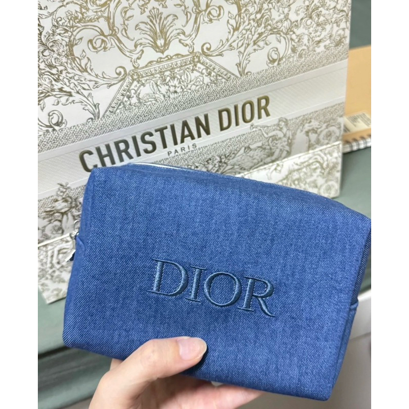 最後現貨💙正品專櫃Dior 牛仔星星拉鍊小方包、化妝包 💞美妝專櫃滿額禮💙