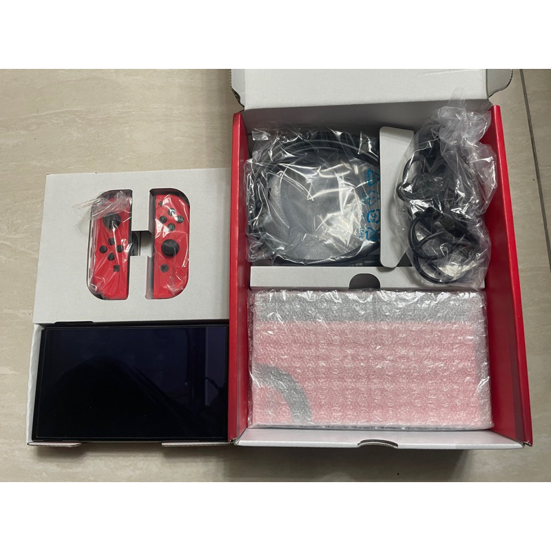 近全新switch OLED大全配+256gb記憶卡 已樹莓硬改+大氣層