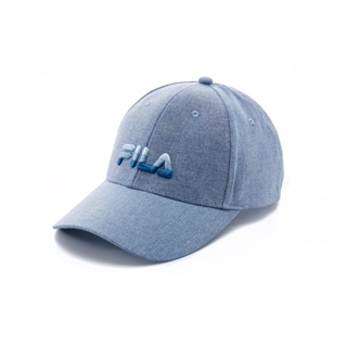 FILA 凸繡LOGO 經典款六片棒球帽 遮陽帽 休閒帽 鴨舌帽 藍色 (HTY-1001-BU)