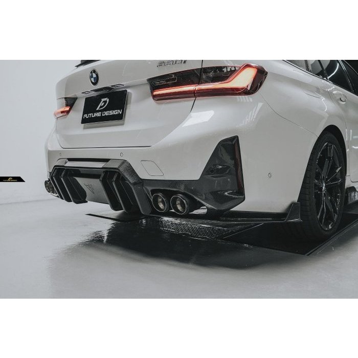 【Future_Design】BMW G20 G21 LCI 小改款 升級 FD 品牌 V1 碳纖維 卡夢 四出 後下巴