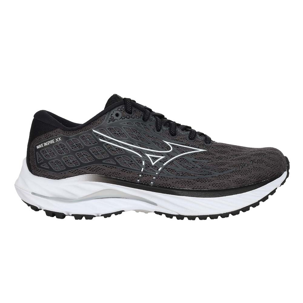 MIZUNO WAVE INSPIRE 20 SW女慢跑鞋-4E寬楦J1GD244622深灰黑白尺寸:23-25.5CM