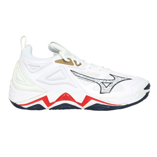 MIZUNO WAVE MOMENTUM 3 男排球鞋-運動 V1GB241346 白黑紅 尺寸:29