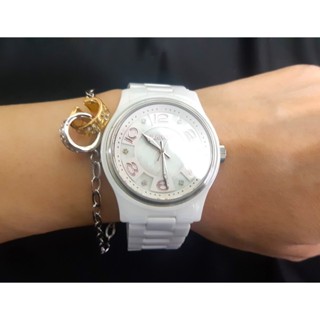 MANGO 陶瓷時尚腕錶-白 近全新 不含手鍊