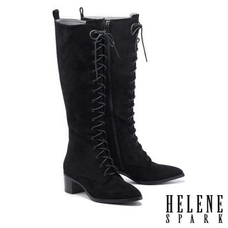 HELENE SPARK 全真皮綁帶長靴👢38 靴子