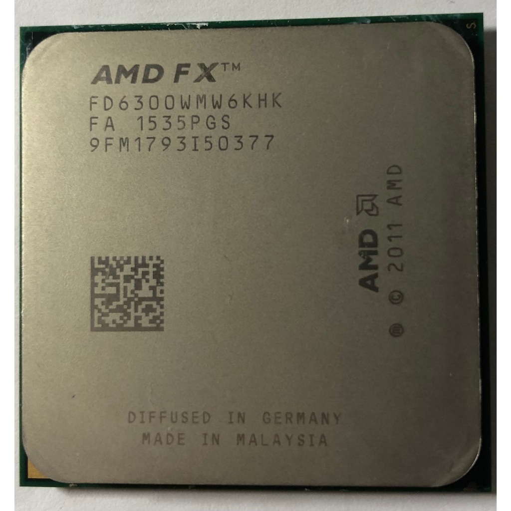 AMD CPU FX-6300六核心AM3+ 中古良品，3.50 GHz，再隨機送DDR3記憶體2支(中古）