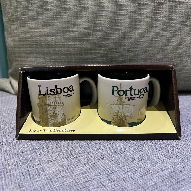 [全新］星巴克 Starbucks 葡萄牙里斯本 Portugal Lisboa小杯組 迷你 馬克杯 義式濃縮咖啡杯