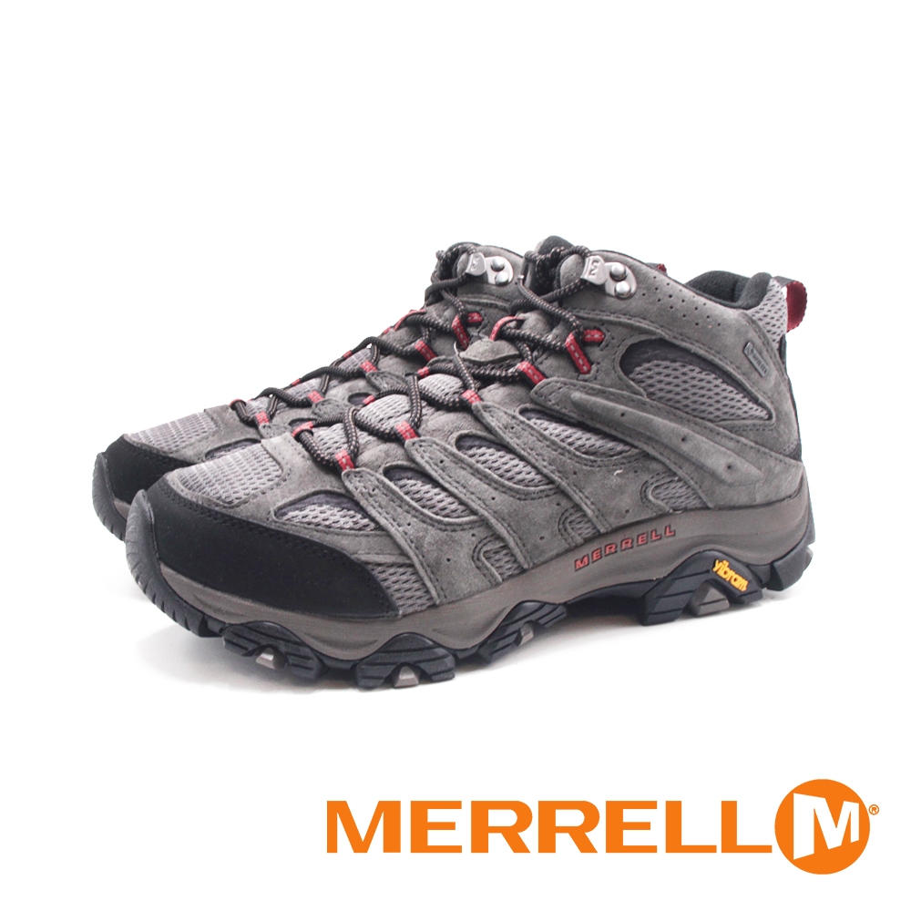 MERRELL(男)MOAB 3 MID GORE-TEX防水登山中筒鞋 男鞋-寬楦灰