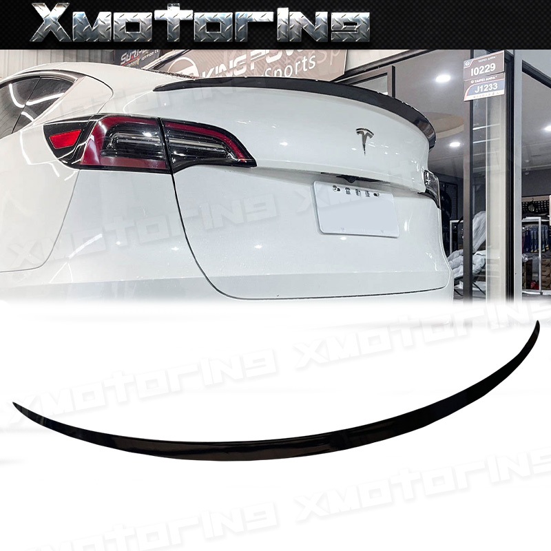 XM碳纖維精品 特斯拉 Tesla Model Y 競技款 亮黑 尾翼 小壓尾 實體店面 預約安裝