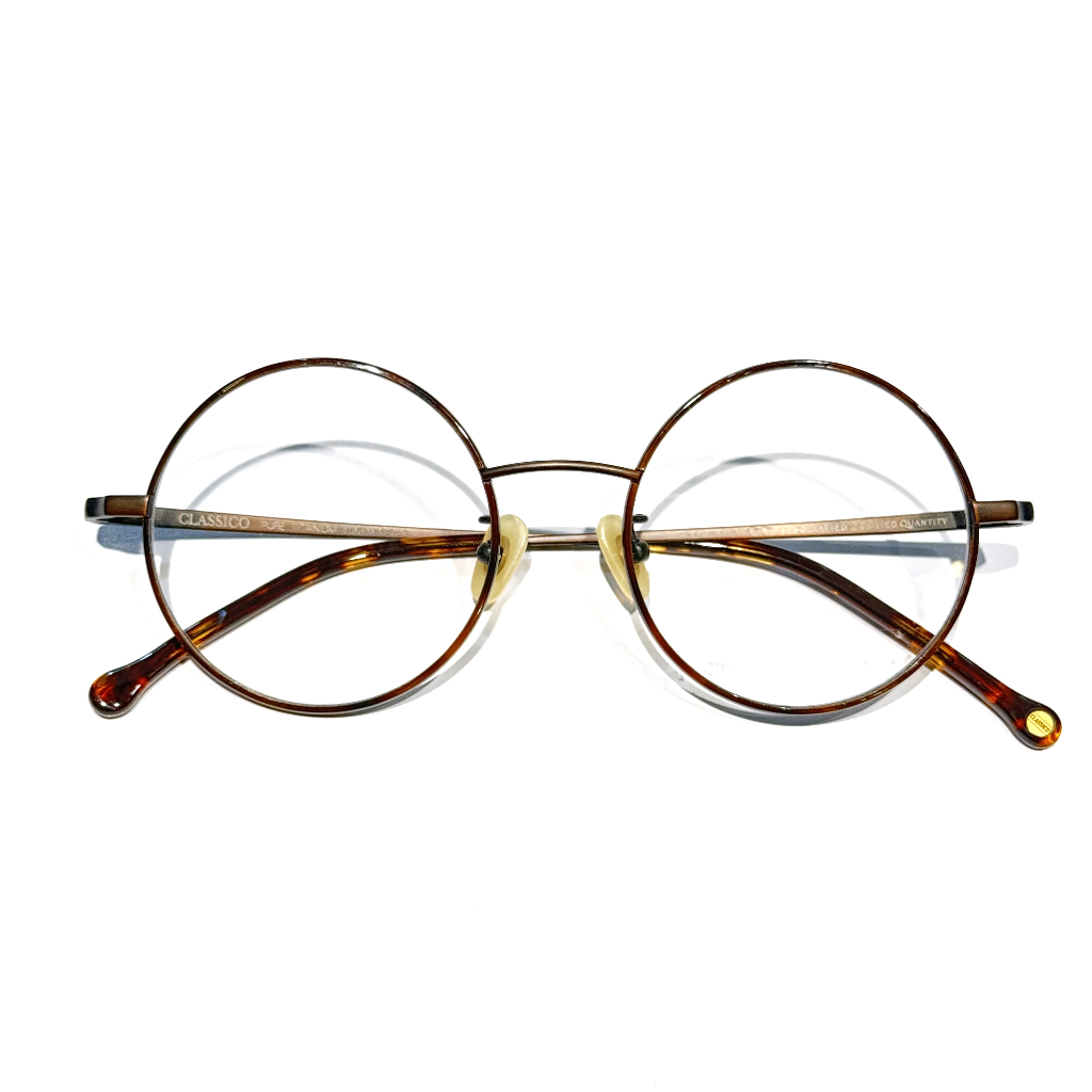 台灣CLASSICO 眼鏡 T36-M C2 (琥珀古銅) 正圓形框 純鈦 鏡框 【原作眼鏡】