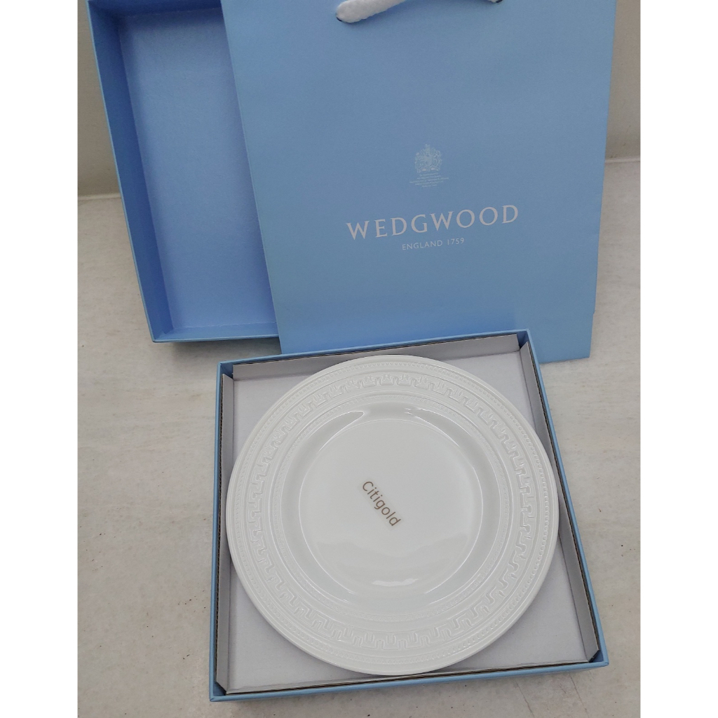 （銀行贈禮）WEDGWOOD純白深刻盤15cm全新2入一組不分售1000出清