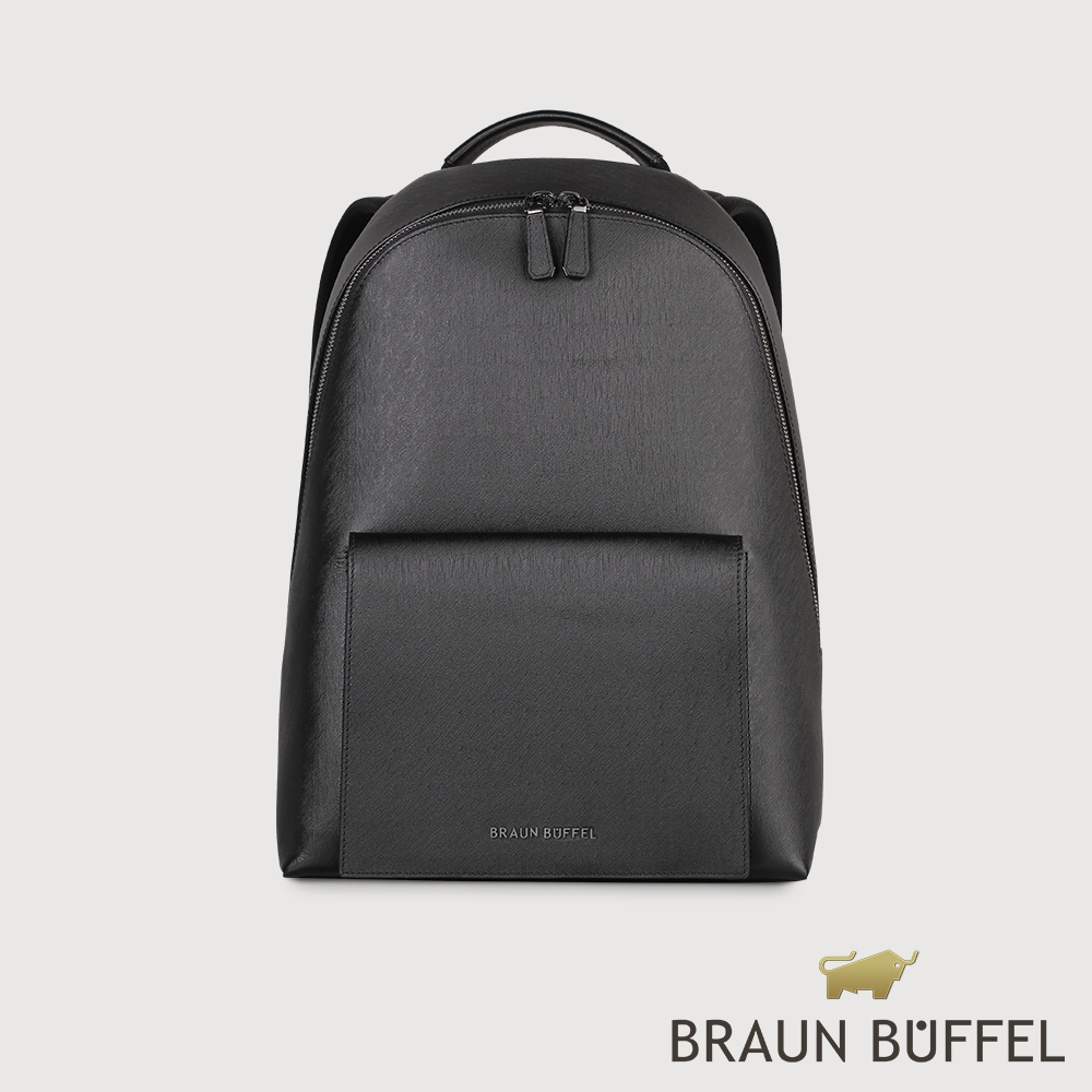 【BRAUN BUFFEL 德國小金牛】台灣總代理 紐瓦斯 後背包-黑色/BF534-73-BK