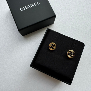 在台現貨🇮🇹22800 香奈兒 Chanel 24c 迷你小金幣耳針 耳環