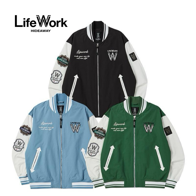 🚀最快5天到貨 OaNa代購 韓國LIFEWORK法鬥 棒球夾克外套 LW241JP130 潮流 夾克外套 棒球外套