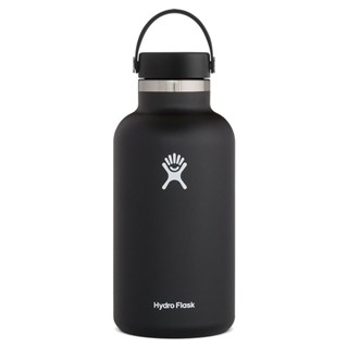 【Hydro Flask 美國】64oz/1900ml 寬口提環保溫瓶 時尚黑 隨身壺 HFW64BTS001