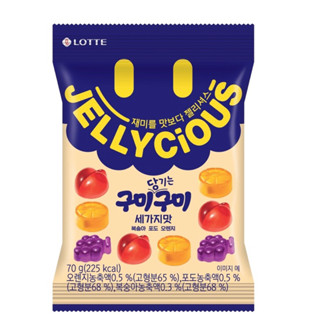 『韓日食糖』現貨🔥韓國🇰🇷Lotte樂天 綜合水果QQ軟糖 70g 水果軟糖 軟糖 QQ糖 韓國軟糖 水果糖 軟糖