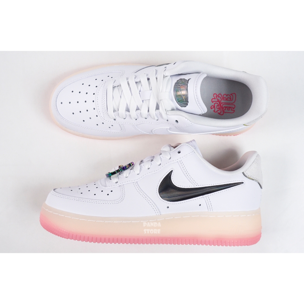 胖達）NIKE AIR FORCE 1 07 PRM 龍年 果凍 漸層 FZ5741-191 白粉 女鞋