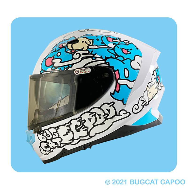 【送MOTO A2 PRO藍芽耳機】NIKKO N-806 咖波聯名隱藏款 亮面白  夜光版 全罩安全帽