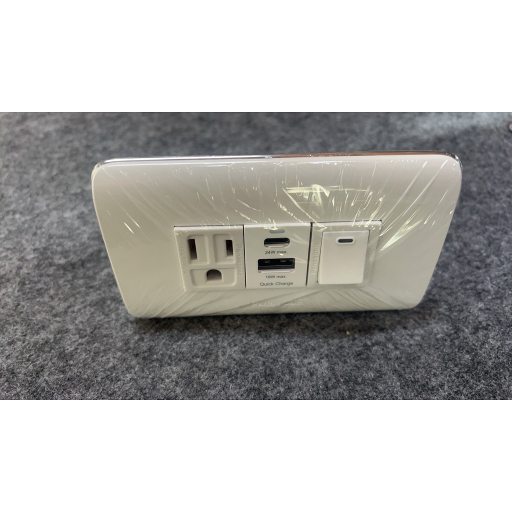 易智快充 EZ CHARGER 配 國際牌 RISNA系列 單智能快充USB(3A)+單接地插+單切
