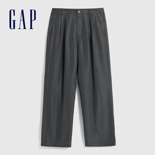 Gap 男裝 商務刷毛直筒長褲-深灰色(840886)