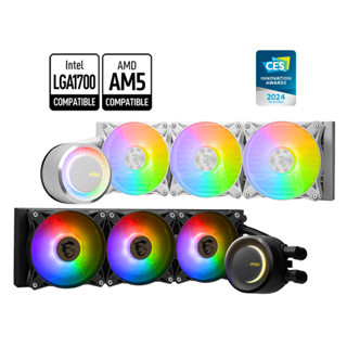 MSI微星 MAG CoreLiquid E360（WHITE）水冷散熱器/A.RGB冷頭+風扇