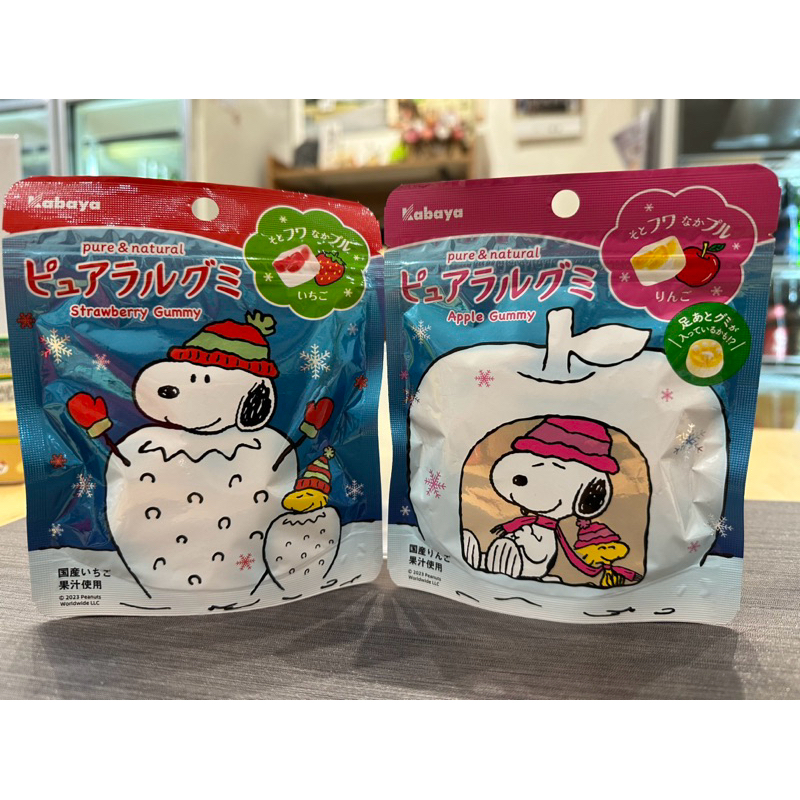 🌸現貨24HR🉑🚚👉日本連線kabaya 期間限定 snoopy 草莓/蘋果軟糖