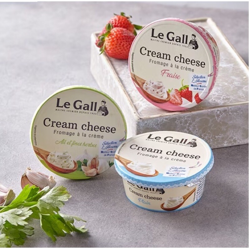 (限量) 💫法國燈塔奶油乳酪 草莓 香草蒜香 原味 bagel 貝果 奶油乳酪抹醬 Le Gall