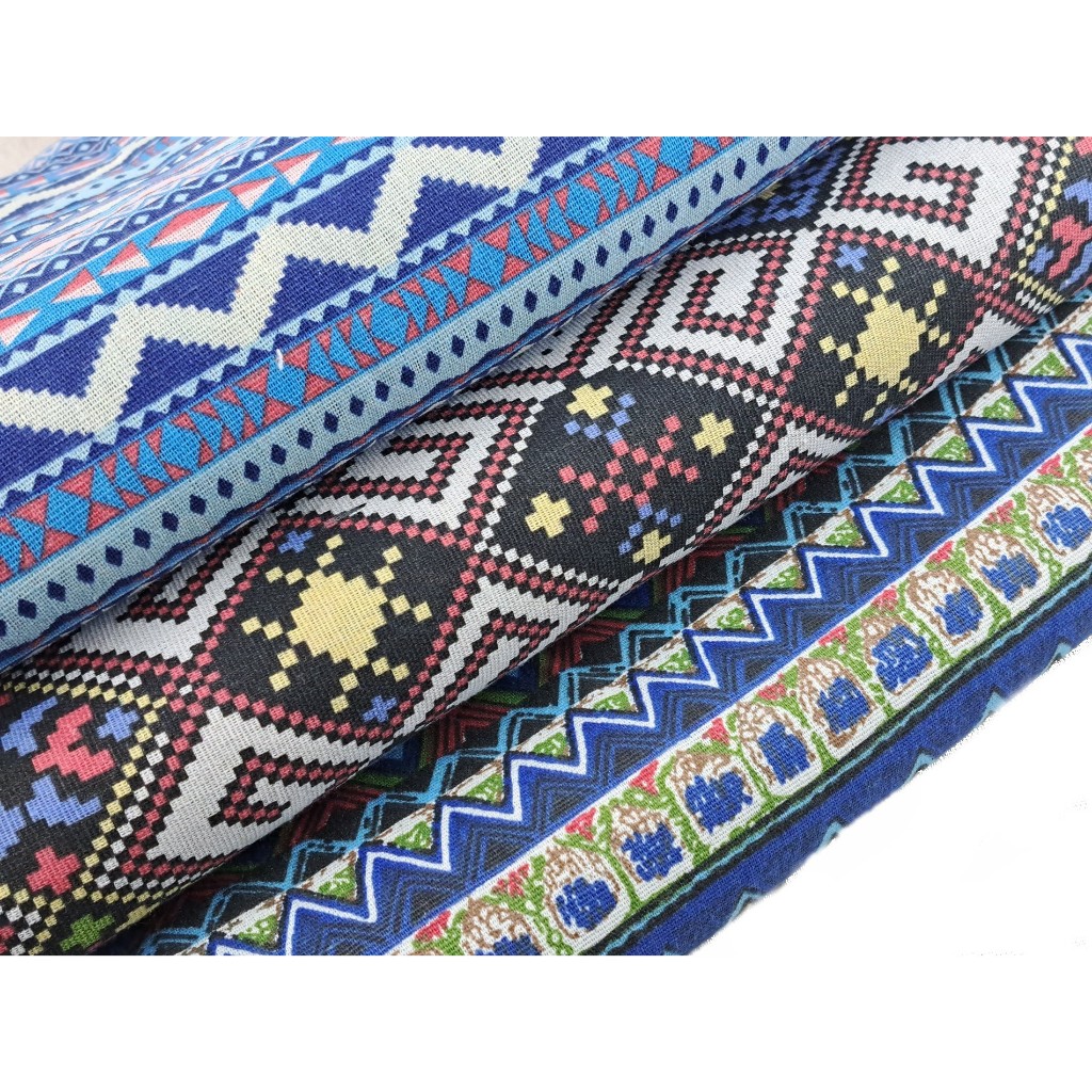 棉麻布-花布  客家 民族風 手工拼布 布料 LiLi飾品配件 手做布料一