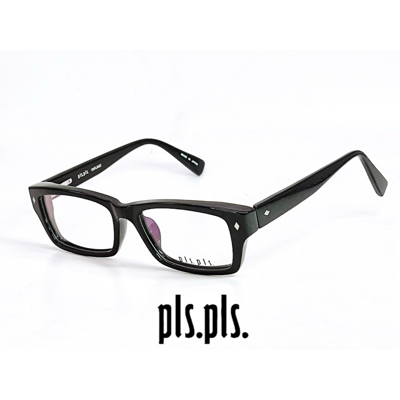 【本閣】PLSPLS 品番PLS27 日本賽璐珞手工眼鏡 熱賣亮黑色彈簧鏡腳 男女大臉 原價6600特價3600