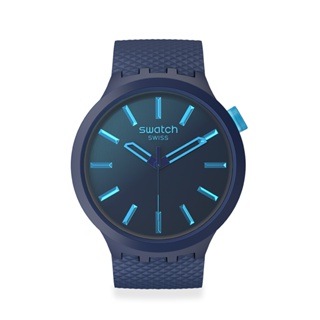 【SWATCH】BIG BOLD BIOCERAMIC手錶 INDIGO GLOW (47mm) 男錶 SB05N113