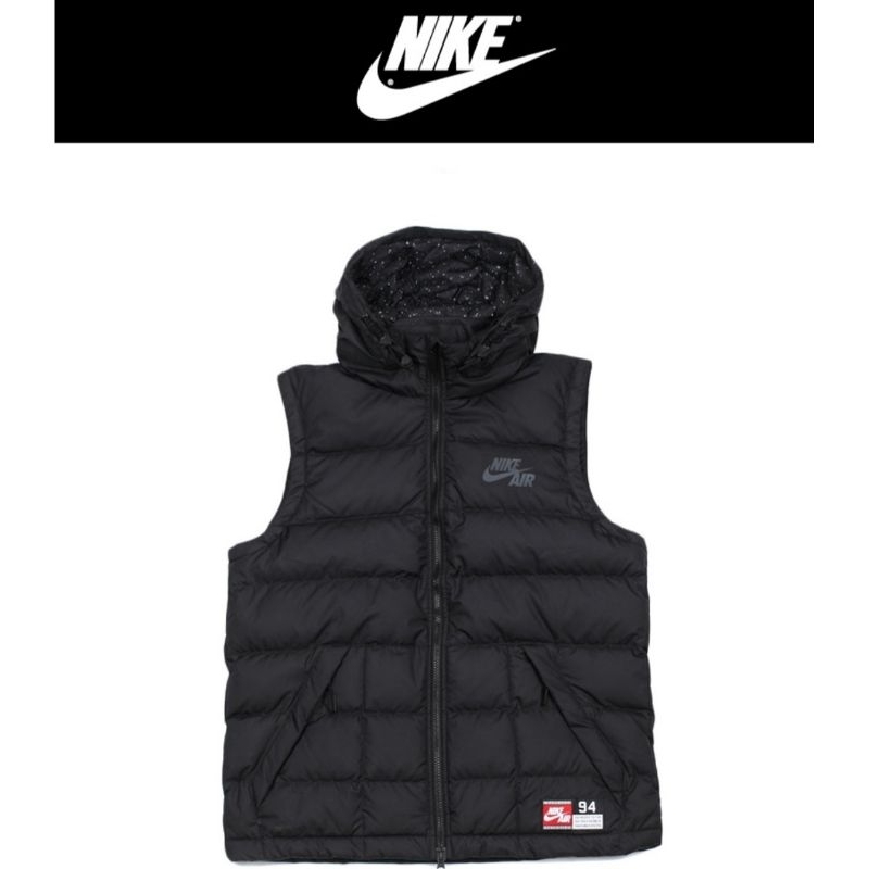 NIKE Basketball Alliance 550 Vest 連帽 羽絨背心 可拆式 潑墨 黑色 M