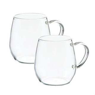 【日本HARIO】圓型馬克玻璃對杯360ml《WUZ屋子-臺北》玻璃杯 水杯 果汁杯 對杯