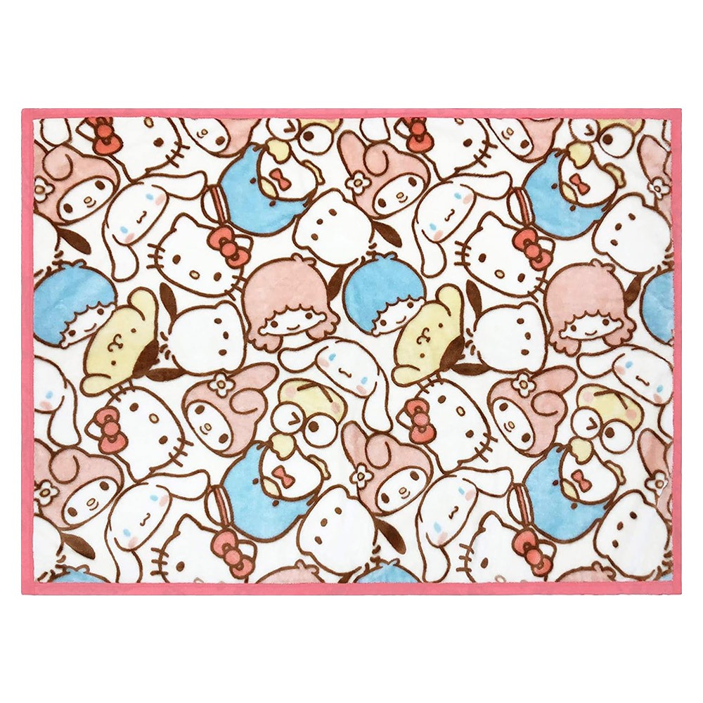 Marushin 丸真 Sanrio 三麗鷗 法蘭絨毛毯 多功能毛毯 M 140*100cm 角色組合 RS78755