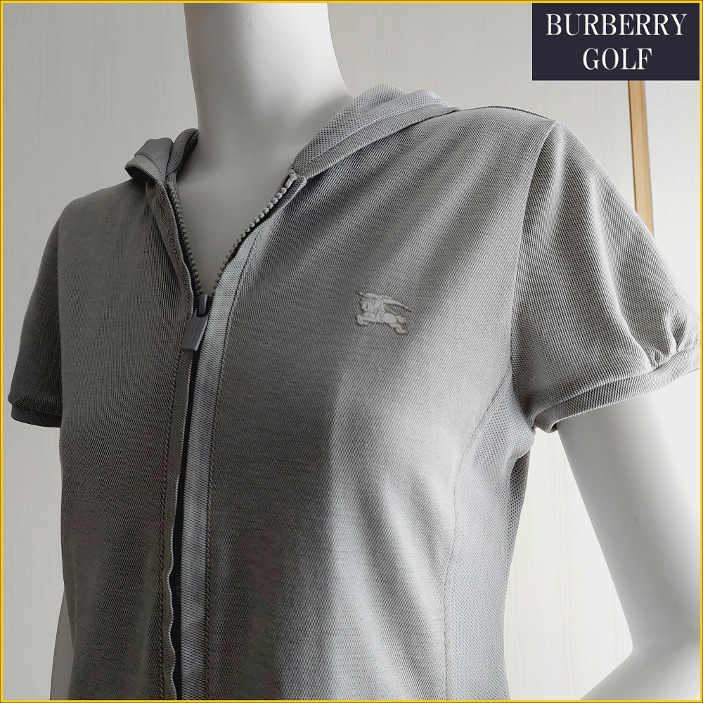 🇯🇵日本二手衣✈️BURBERRY GOLF 日本製 短袖連帽外套 女M号 BURBERRY 連帽 薄外套 A1629B