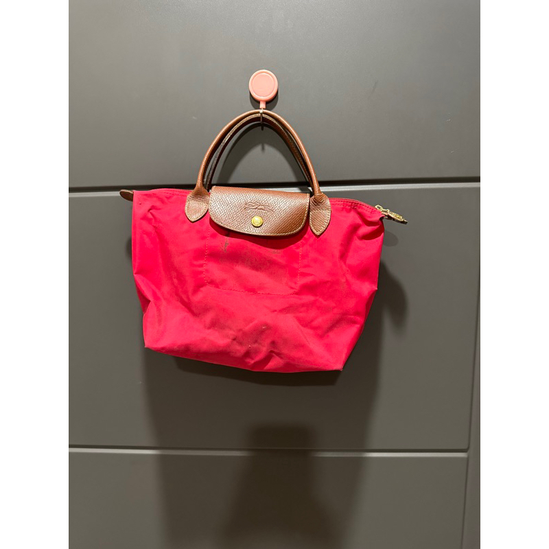 Longchamp 紅色手提包 短柄小號