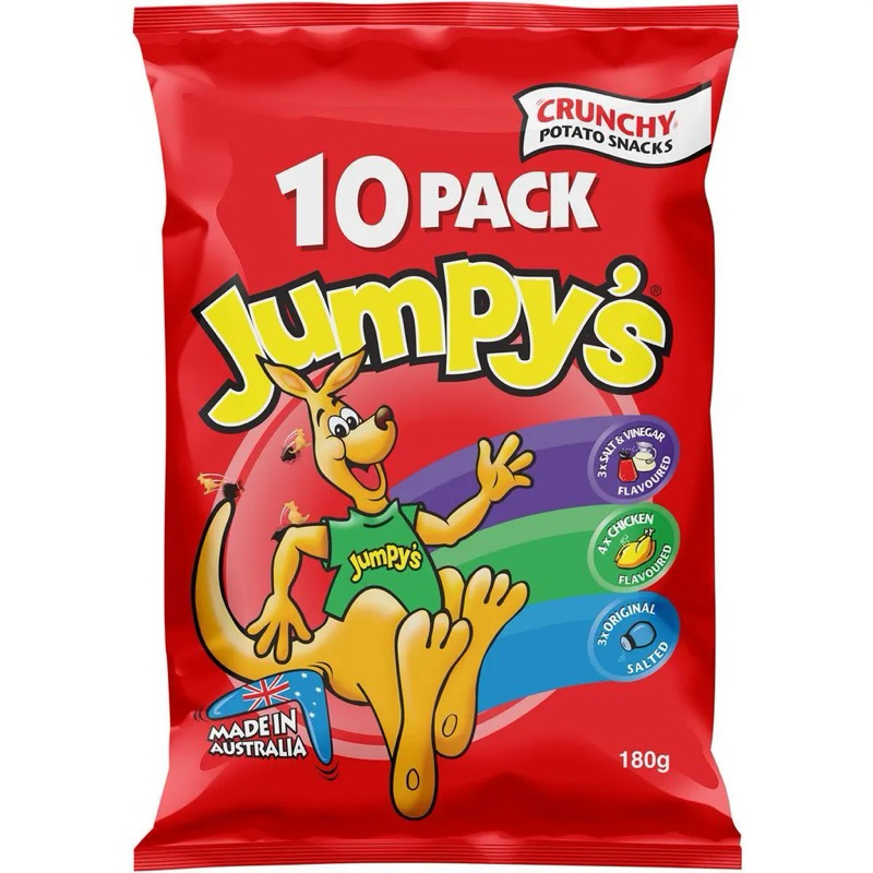 現貨 澳洲JUMPY'S 3D袋鼠餅乾歡樂包 10入 辦公室零食 團購零食
