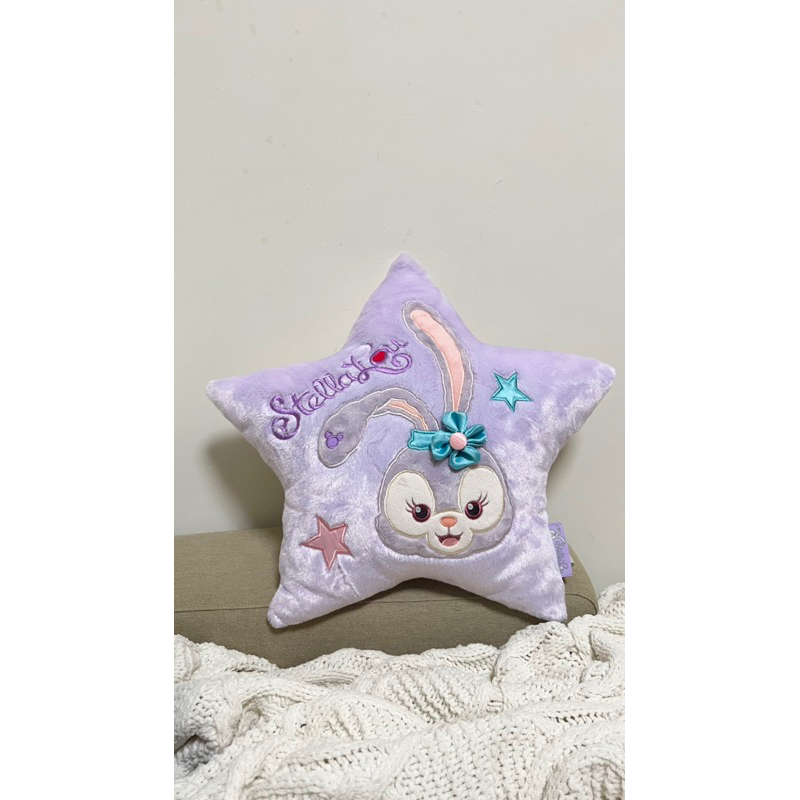 全新 正版 香港 迪士尼 StellaLou 史黛拉兔 史黛拉 絨毛 抱枕 兔兔 兔子 星星 星形 紫色 娃娃 抱枕