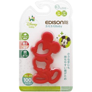 日本 Edison mama 米奇固齒器 耐熱 可消毒 橡膠 嬰幼兒趣味米奇潔牙器(3個月以上) 迪士尼 Micky