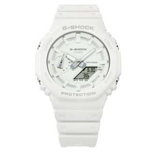 CASIO 卡西歐 G-SHOCK 同色系 時尚雙顯腕錶-白色 45.4mm / GA-2100-7A7