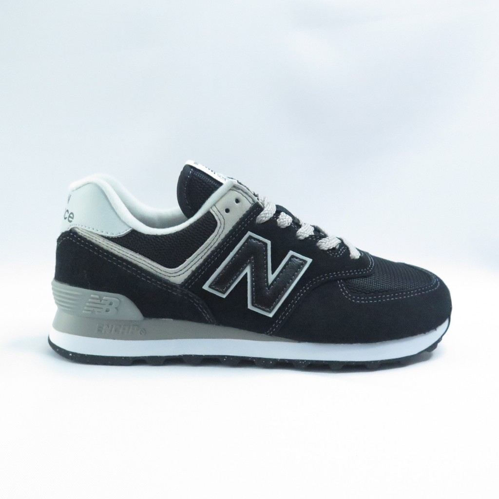 New Balance 574 男女 復古休閒鞋 ML574EVB 黑x淺灰 大尺碼【iSport愛運動】