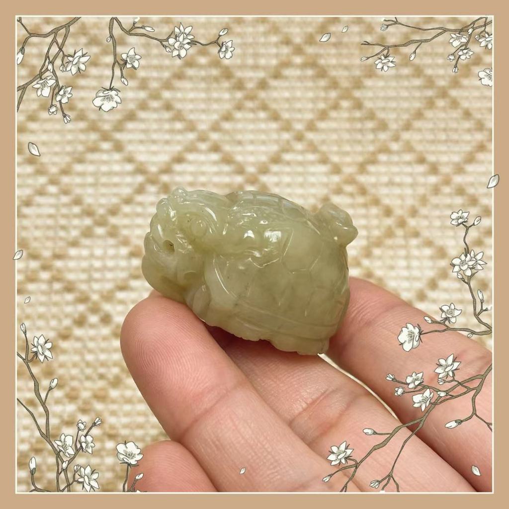 岫玉 龍龜 河磨 黃白老玉 項鍊