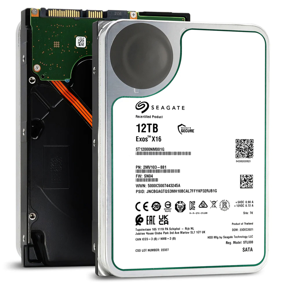 Seagate 希捷 EXOS X16 12TB 3.5吋 企業專用硬碟 (ST12000NM001G) 2年保固