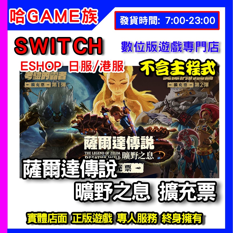 薩爾達傳說 曠野之息 擴充票 單擴充票  DLC 序號 不含主程式